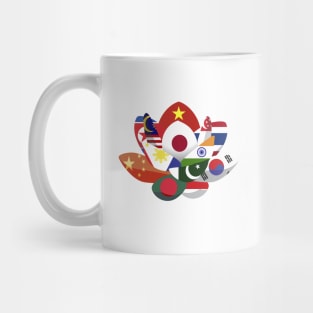 Asian World Flower Mug